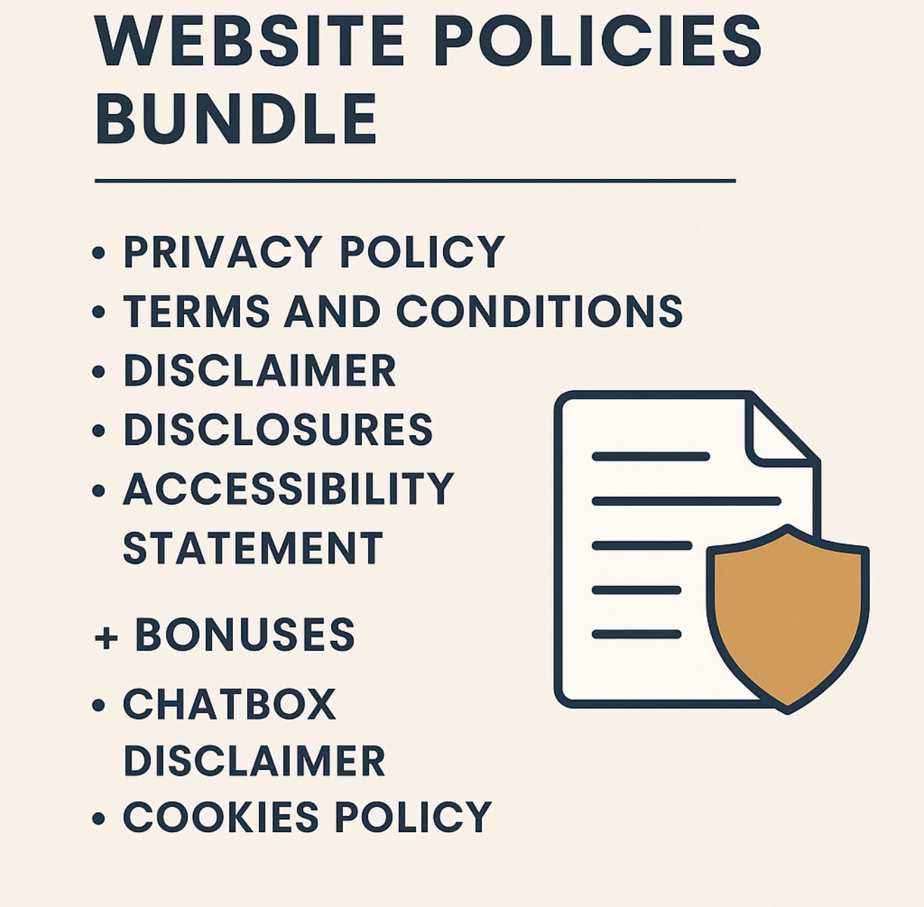 Website Legal Policies Starter Bundle For Business Owners
