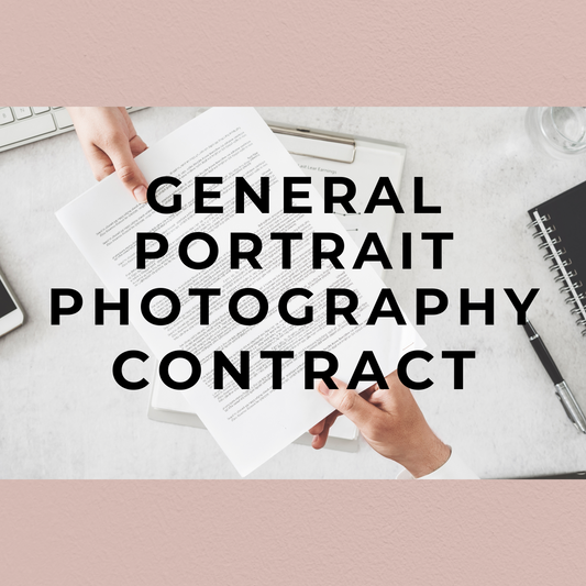 General Portrait Photography Contract